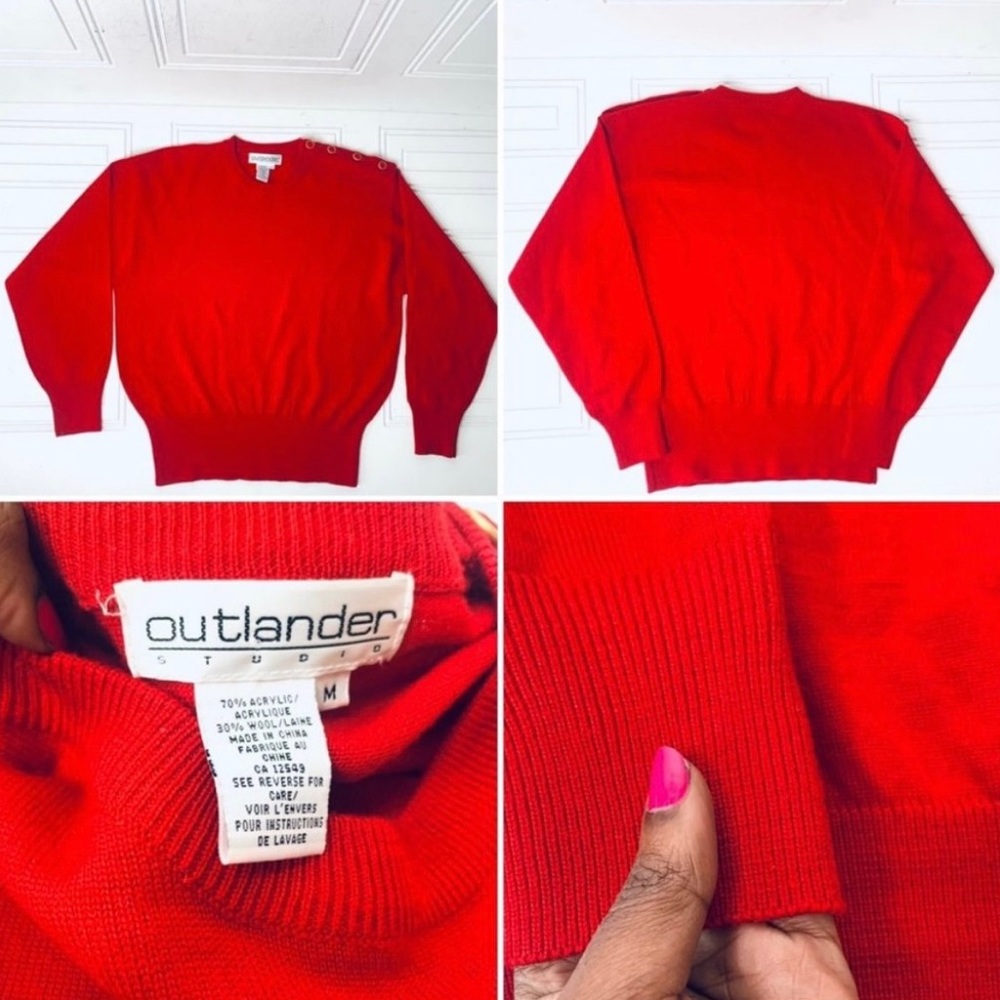 VINTAGE OUTLANDER RED Wool Sweater